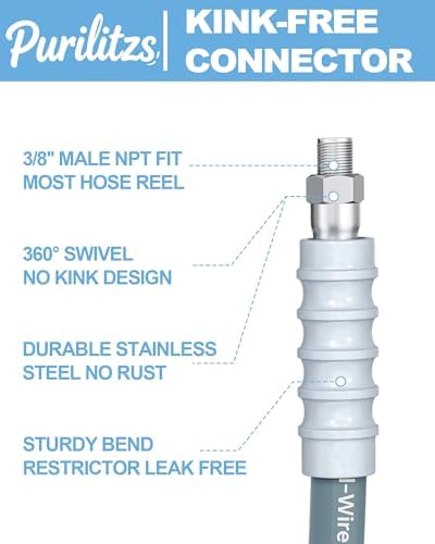 3FT Pressure Washer Whip Hose 3/8'' ID - Image 5