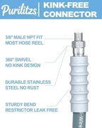5FT Pressure Washer Whip Hose 3/8'' ID - Image 5