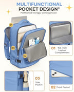 Travel Backpack for Women Airline Approved Carry on Backpack for Airplanes Mochila De Viaje Personal Item Travel Bag Spirit Airlines Personal Item Bag 18x14x8 Backpack for Traveling on Airplane - Image 6