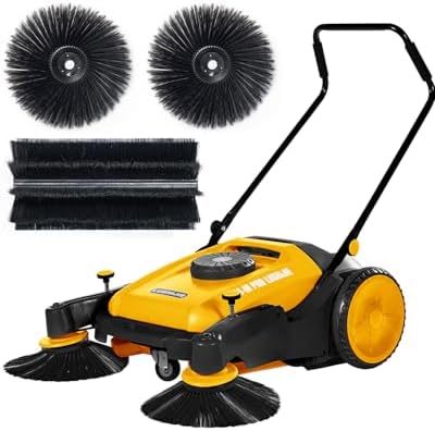 Industrial Walk-Behind Hand Push Floor Sweeper, 41" Cleaning Width by Unknown