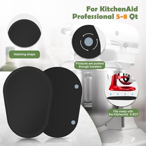Bamboo Mixer Slider Compatible with Kitchen aid Bowl Lift 5-8 Qt Stand Mixer - Kitchen Countertop Storage Mover Sliding Caddy for Kitchen Aid 5-8 Qt Mixer (5-8 Qt - Black) - Image 6