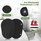 Bamboo Mixer Slider Compatible with Kitchen aid Bowl Lift 5-8 Qt Stand Mixer - Kitchen Countertop Storage Mover Sliding Caddy for Kitchen Aid 5-8 Qt Mixer (5-8 Qt - Black) - Image 6
