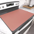 Stove Top Cover for Electric Stove- Range Covers for Electric Stove,Silicone XXL Dish Drying Mat, Glass Cooktop Covers, Flat RV Range top Mats (Rosy, 28"x20") by Anenva