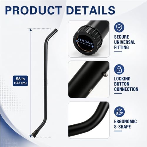 1 Pack Aluminum Vacuum S-Wand Replacement Compatible with Proteam,Black - Image 5
