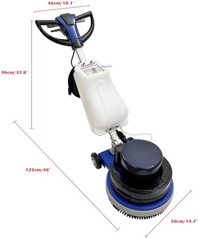 Commercial Industrial Floor Scrubber Buffer Polisher Machine 18" Heavy Duty with Weighing Iron, Planetary & Driving Plate for Hard Floor Cleaning Waxing Grinding, Stone Refurbishment 110V - Image 6