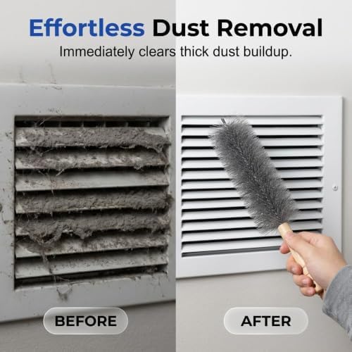 2026 Upgraded Ultimate Dusting Tool, Washable Fan Cleaning Brush, Microfiber Duster for Electric Fan and Blind, Reusable Cobweb Dust Collector, Non-Disassembly Cleaning，Grey：3 - Image 3