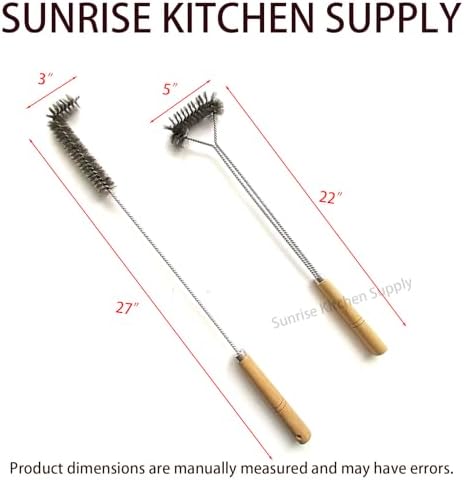 SUNRISE Fryer Brush with Long Handle (Stainless Steel, L and Single Brush) - Image 5