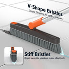 AIR U+ Heavy Duty Grout Scrub Brush with Long Handle & Hair Clip - Image 4