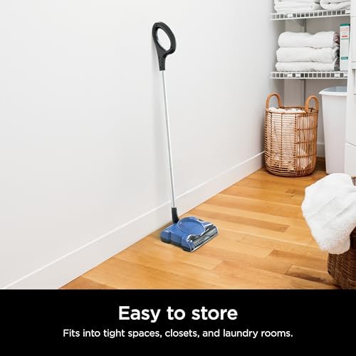 Shark Rechargeable Floor Sweeper, Motorized Brushroll, Compact Swivel Design, Easy-Empty Dust Cup, 10" Cleaning Path, Powerful Debris, Dust & Pet Hair Pickup, for All Floor Types, Blue, V2700Z - Image 7
