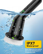 Electric Spin Scrubber for Bathroom, Shower Scrubber with Long Handle - Image 6