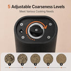 Electric Salt and Pepper Grinder Set, Rechargeable Automatic Salt and Pepper Shakers, Adjustable Coarseness Pepper Grinder with Led, Kitchen Appliances Gifts for Mom(Blackwhite) - Image 3