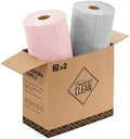 Fantasticlean Microfiber Cleaning Cloth Rolls-150 Sheets,12"x12"(Pink,Grey) by Fantasticlean