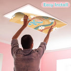 6pcs Classroom Inspirational Fluorescent Magnetic Light Cover,2x4 FT Groovy - Image 4