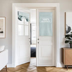 NICETOWN 100% Blackout French Door Curtain with Tie Up Linen Curtains by NICETOWN