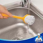 MR.SIGA Round Dish Brush with Suction Cup, Pack of 3 - Image 6