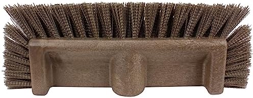SPARTA Multi-Level Tile Scrub Brush 12" Wide Brush Head, Heavy-Duty Tile Cleaning Brush with End Bristles for Commercial Tiles, Tubs and Floor, Plastic, 12 Inches, Brown, (Pack of 12) - Image 2