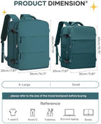 coofay Large Travel Backpack Carry on Flight Approved Mochila De Viaje Carry on Backpack for Airplanes Spirit Airlines Personal Item Bag 18x14x8 Inches Travel Bag Traveling Backpack for Women Men - Image 3