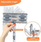 6.4FT Extendable 2-in-1 Window Washing Kit with Long Handle, 180° Rotatable Head & No-Drill Storage Holder, Streak-Free Window Squeegee for High Windows, Glass, Shower, and Car Windshield Cleaning - Image 5