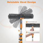 26Ft Window Squeegee with 5-19 FT Extension Poles, 2-in-1 Window Cleaning Kit with Telescopic Pole, Extra-Large 14" Window Squeegee Window Cleaner Tool with Adjustable Head, for High Window, Glass, RV - Image 5