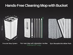 JOYMOOP Flat Mop System, Microfiber Mop and Bucket Set, White, Floor Cleaning for Home & Commercial Use, Wet Dry Mop for Hardwood Floors, Long Handle, Includes 5 Washable Pads - Image 4
