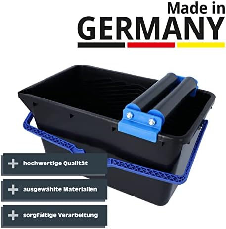 HELPMATE - Tile washing set 7 pcs. with 18-liter plastic bucket, double roller attachment, tile washing board, grouting board, smoothing trowel & sponge – for thorough cleaning during tiling work - Image 2