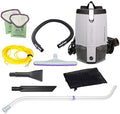ProTeam Vacuum Backpack, ProVac FS 6 Commercial Backpack Vacuum Cleaner with HEPA Media Filtration and Small Business Kit, 6 Quart, Corded by ProTeam