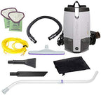 ProTeam Vacuum Backpack, ProVac FS 6 Commercial Backpack Vacuum Cleaner with HEPA Media Filtration and Small Business Kit, 6 Quart, Corded by ProTeam
