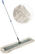 36" Industrial Cotton Floor Dust Mop with Adjustable Steel Handle - Commercial Mops for Hardwood, Tiles, Laminate, Vinyl, Garage epoxy, Bamboo Surface Cleaning and Flooring Push Dust Broom by JINCLEAN