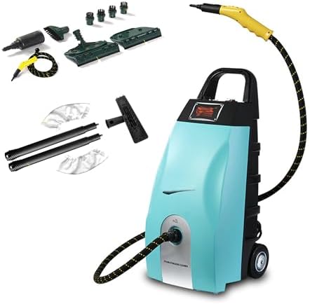Multipurpose High Pressure Steam Cleaner, Heavy-Duty Portable Steamer with 3.5L Tank & 6 Accessories, Ideal for Home Kitchen Car Upholstery Tile Grout AC Cleaning (Blue) - Image 3
