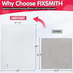 FIXSMITH White Microfiber Cleaning Cloth -Pack of 24, Highly Absorbent Cleaning Rags, 16"X12" All Purpose Cleaning Towels for Housekeeping, Kitchen, Car, Lint Free and Reusable Microfiber Towels - Image 6