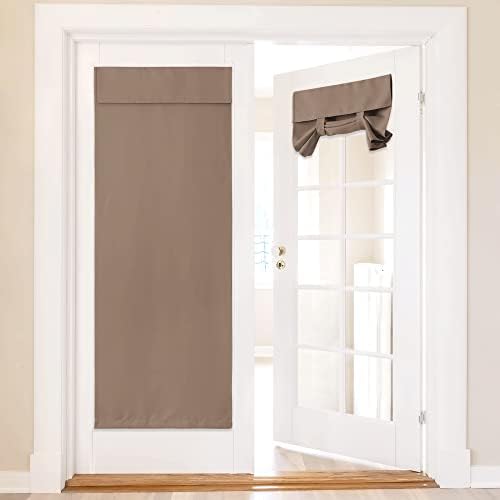 NICETOWN Cappuccino Thermal Insultaed Blackout French Door Curtain by NICETOWN
