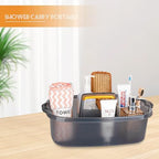 Large Cleaning Supplies Caddy Portable Shower Caddy Basket Clear Grey 2Pk - Image 3
