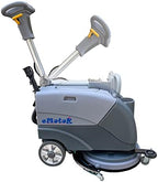 15'' Brush Battery Powered Walk Behind Floor Scrubber Machine，Foldable Hand-Push Commercial Industrial Floor Scrubber Machine (Gray) - Image 2