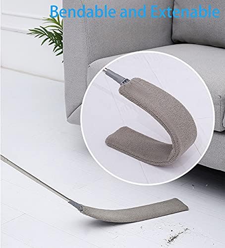 Upgraded Under Appliance Cleaning Gadgets, Microfiber Gap Duster, Skinny Flat Duster with Extendable Pole 26-55 Inches, Suitable for Underneath Cleaning of Furniture, Fridges, Couch, Stove, Bed - Image 4