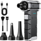 Compressed Air Duster, 110000 RPM High-Speed Electric Air Duster with Brushless Motor, 3 Rotatable Nozzles, 5 Speed Modes & 4000mAh Rechargeable Battery for PC, Keyboard, Car, House, Outdoor by PTBGLV