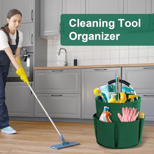 Cleaning Caddy with Handle, Cleaning Supplies Organizer Collapsible Bucket - Image 3