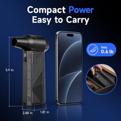 Ecomoment Electric Compressed Air Duster & Vacuum, 150,000 RPM 2-in-1 - Image 5