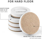 Felt Furniture Sliders for Hardwood Floors X-PROTECTOR 8 PCS 3 ½” - Image 4