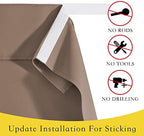 NICETOWN Cappuccino French Blackout Door Curtain for Front Window Cover - Image 3