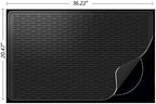 Stove Top Cover for Electric Stove- Range Covers for Electric Stove,Silicone XXL Dish Drying Mat, Glass Cooktop Covers, Flat RV Range top Mats (Black, 36"x21") - Image 2