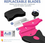 4 PCS Razor Blade Scraper with 40Pcs Metal and 40Pcs Plastic Blades, 2-in-1 Cleaning Scraper Tool for Cooktop Oven Floor Window Glass Car (Pink) - Image 2