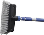 Camco Flow-Through Wash Brush with Push Button Telescoping Handle - Connect to Standard Water Hose to Clean Your Vehicle | Great for RV, Truck Boat and Car Washing - (41960) - Image 2