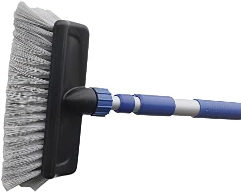 Camco Flow-Through Wash Brush with Push Button Telescoping Handle - Connect to Standard Water Hose to Clean Your Vehicle | Great for RV, Truck Boat and Car Washing - (41960) - Image 2