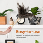 Superio Ostrich Feather Duster Fluffy Dust Remover, with Wooden Handle Reusable for Cleaning Homes, Ceilings, and Furniture (12 Pack) - Image 4