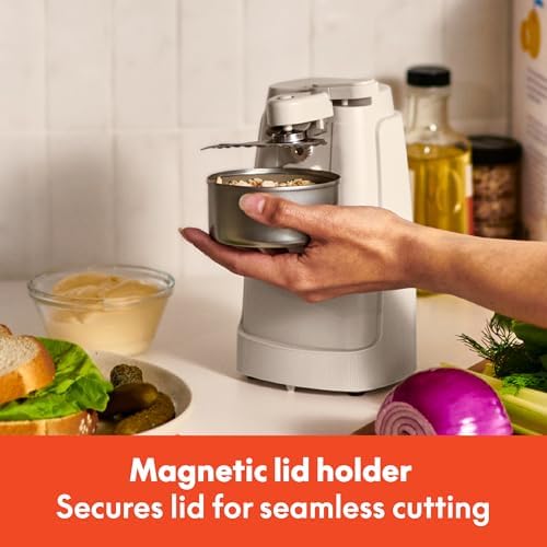 Electric Can Opener, Automatic One-Touch, Oatmilk - Image 4