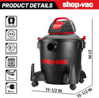 Shop-Vac 5922805 8 Gallon 4.5 Peak HP Wet/Dry Vacuum with Blower Function - Image 3