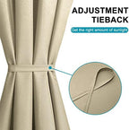 Hiasan French Door Curtains Privacy, Khaki, 24W x 72L, 1 Panel - Image 4