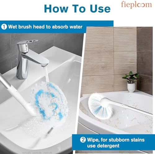 Non-Scratch Tub Tile Scrubber Brush, 48" Long Handle (2-Pack) - Image 7