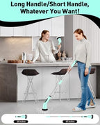 Electric Spin Scrubber, Shower Scrubber Cordless Scrub Brush, Green - Image 4