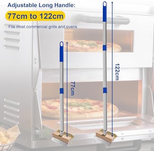 Pizza Oven Brush with 46in Handle and Scraper for Commercial Oven - Image 5